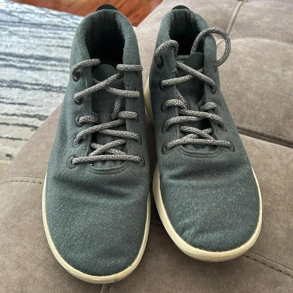 Allbirds Mizzle Up WRU gray blue wool sneakers 10